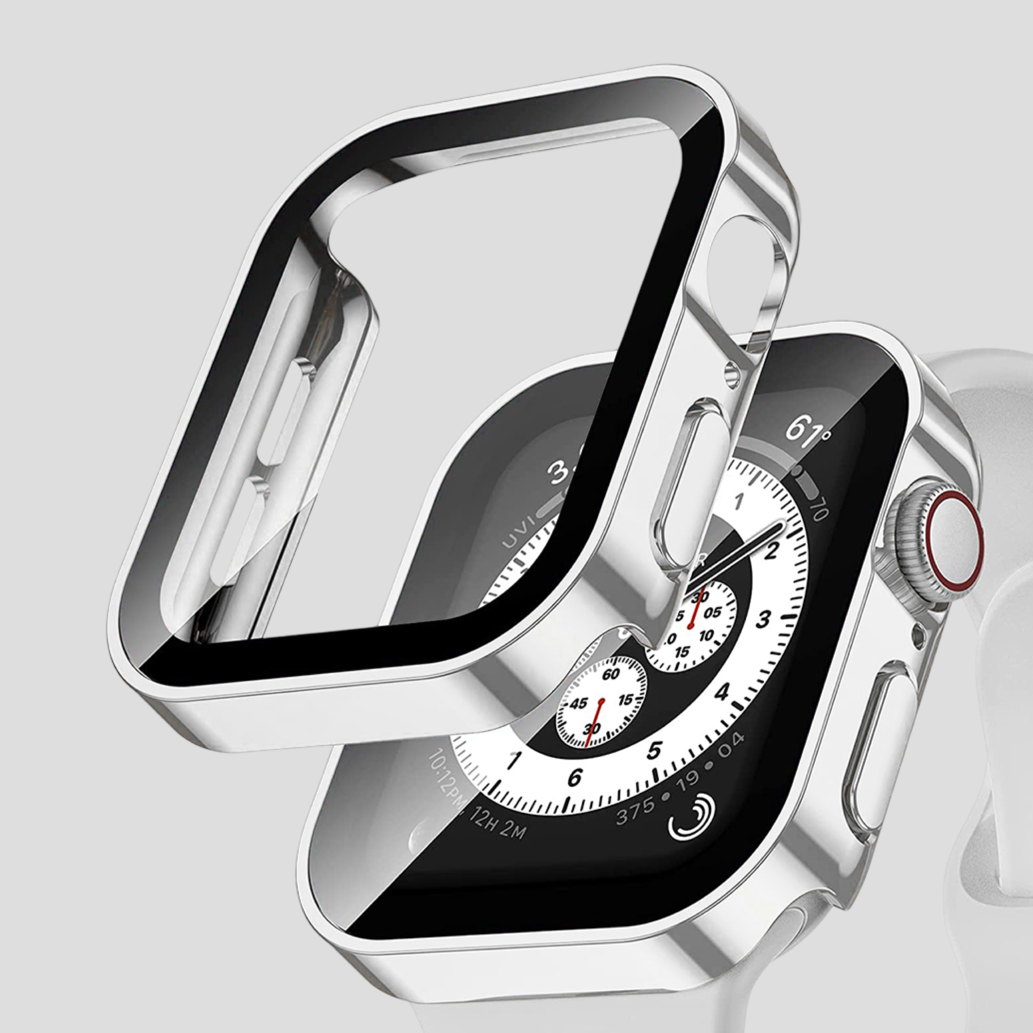 Premium Кейс / Протектор за iWatch 2-10, Ultra 1 / 2, SE 1 /2 - Сребрист