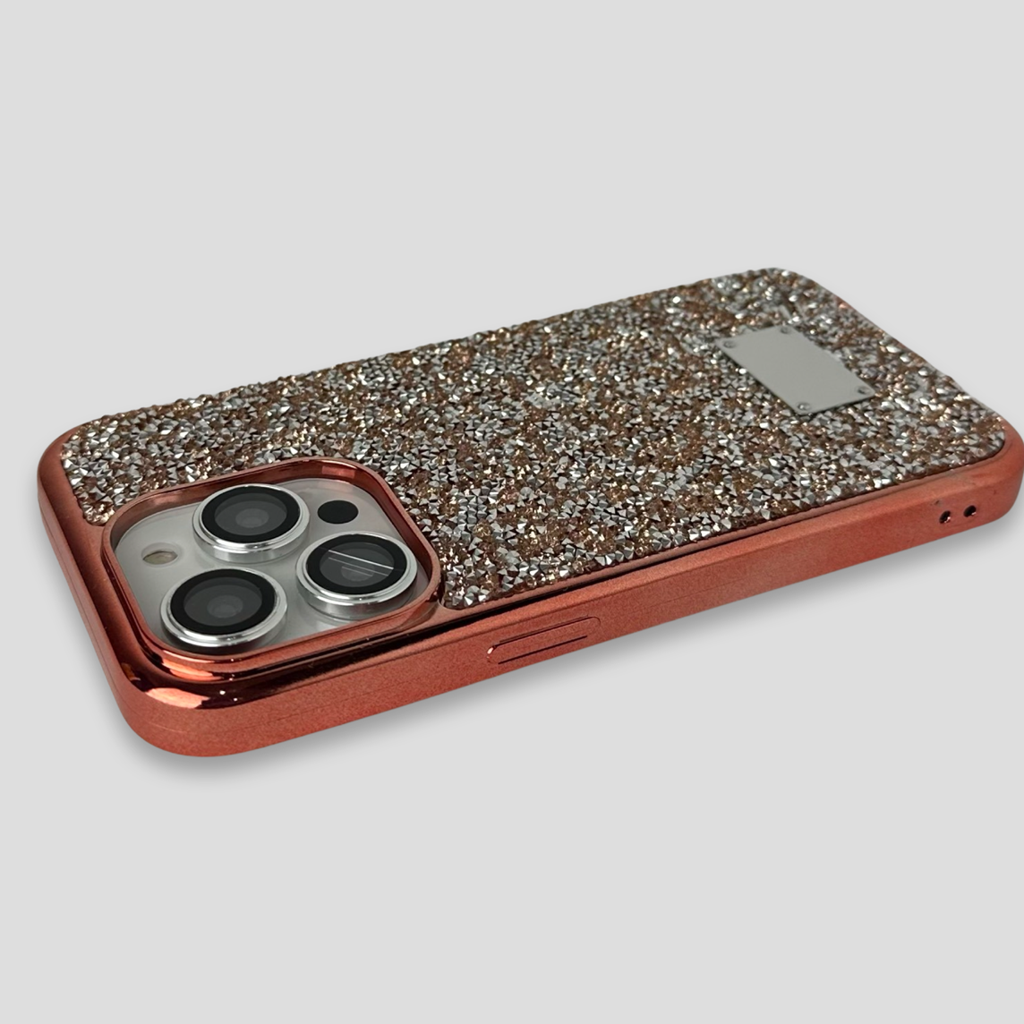 Силиконов кейс с камъни за iPhone