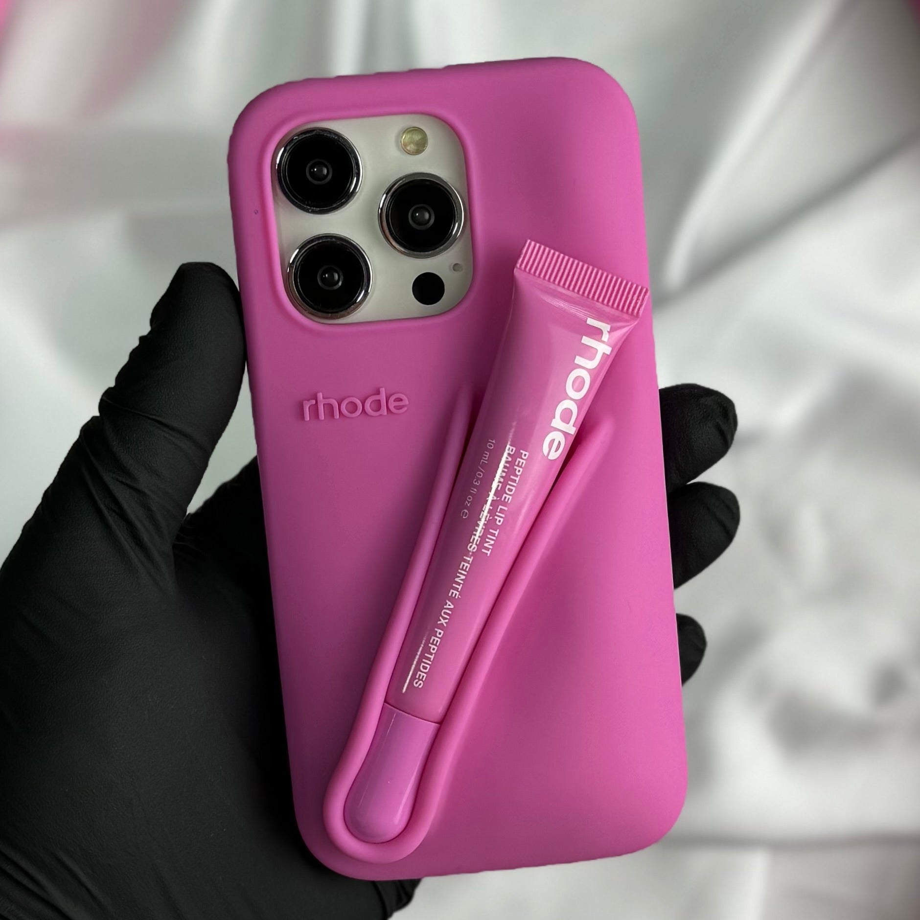 Rhode Силиконов кейс + Гланц за iPhone