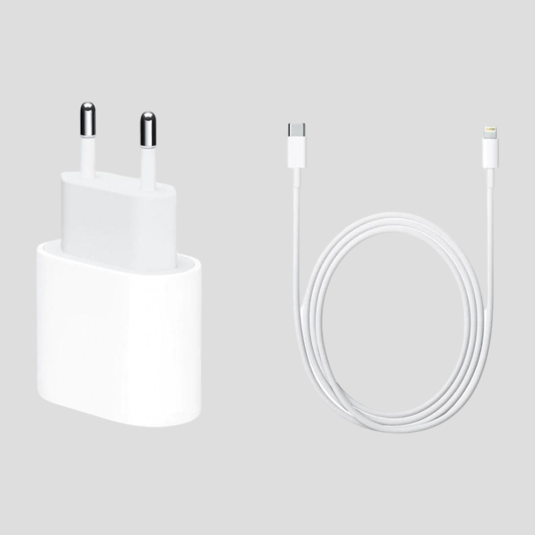 Комплект 20W Fast Charger Адаптер + Lightning към Type-C кабел