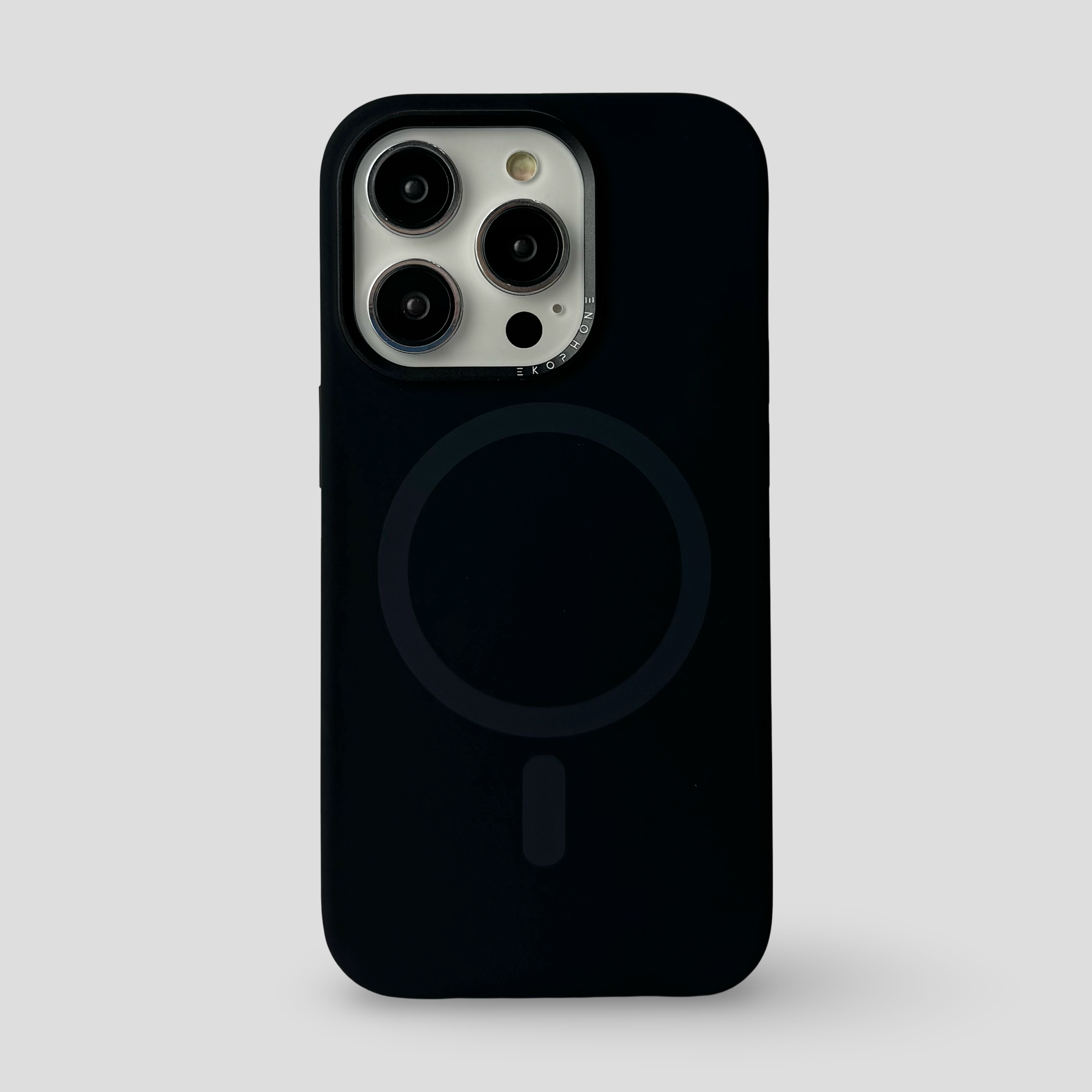 Magsafe Силиконов кейс за iPhone - Черен