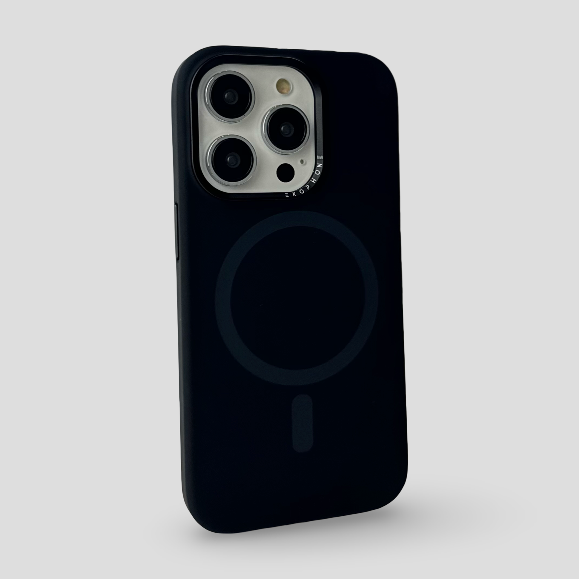 Magsafe Силиконов кейс за iPhone - Черен