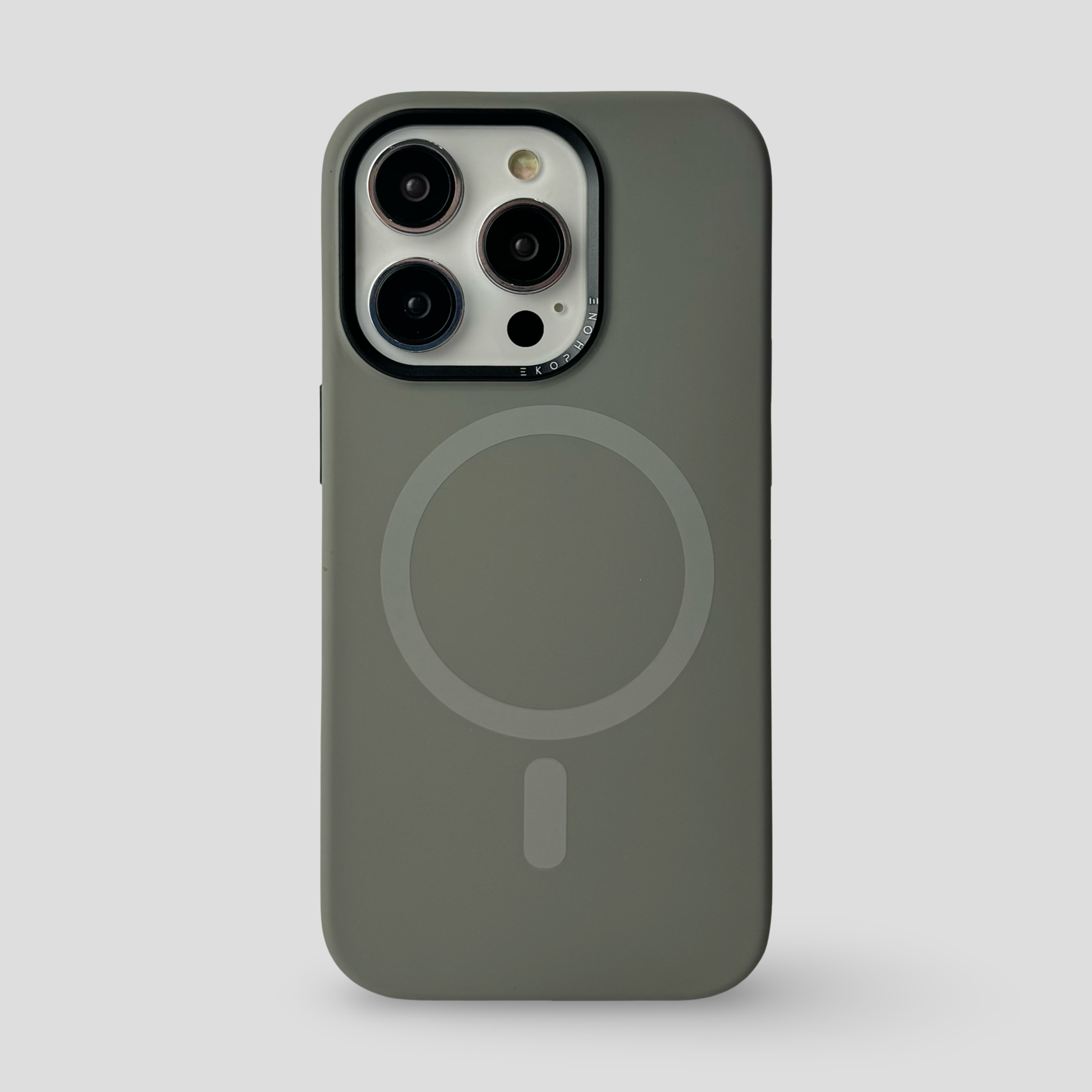 Magsafe Силиконов кейс за iPhone - Сив