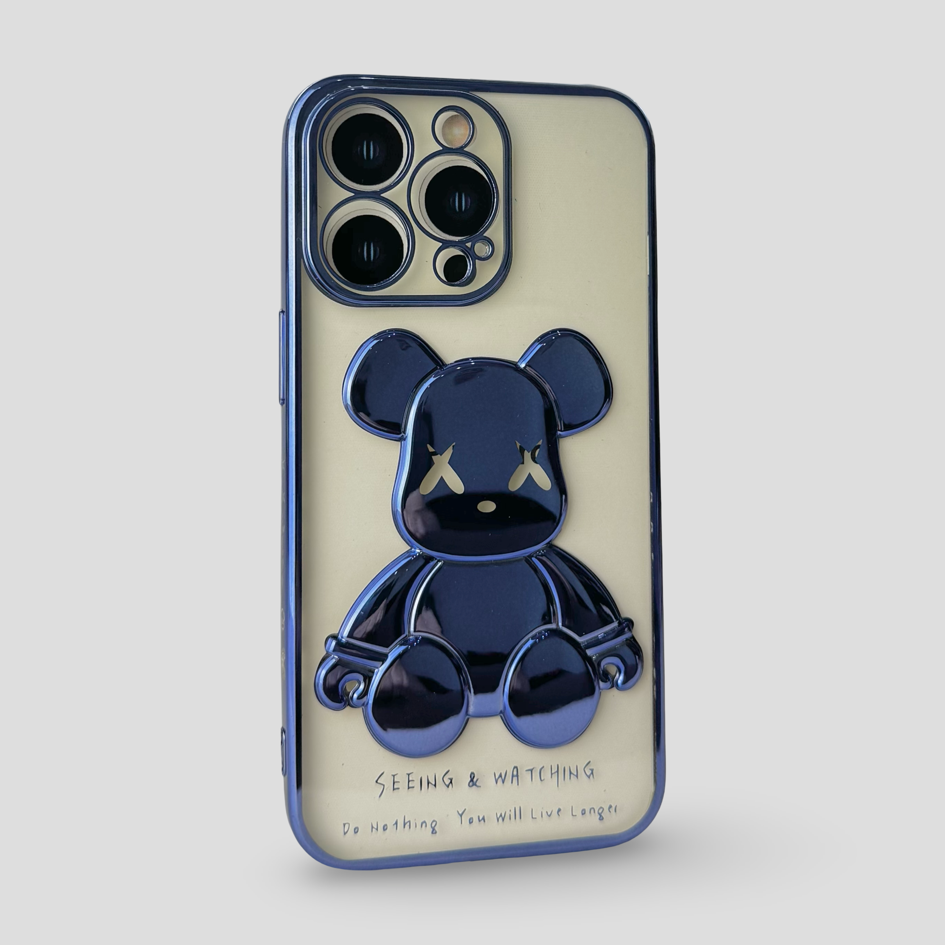 Силиконов кейс за iPhone - "Bear" Лилав