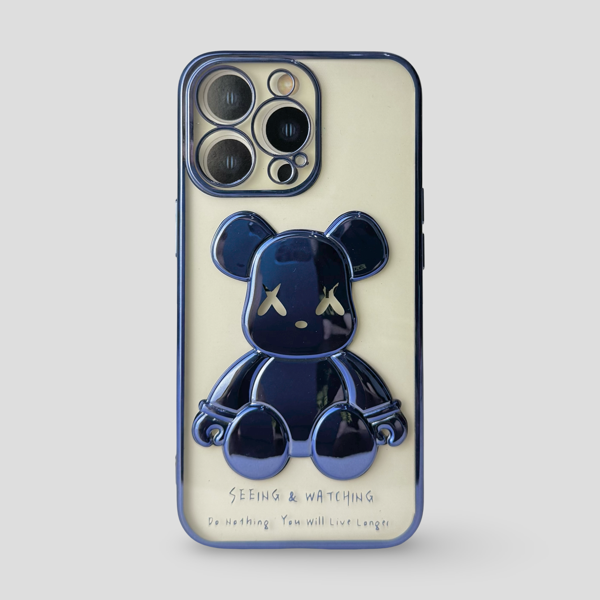 Силиконов кейс за iPhone - "Bear" Лилав