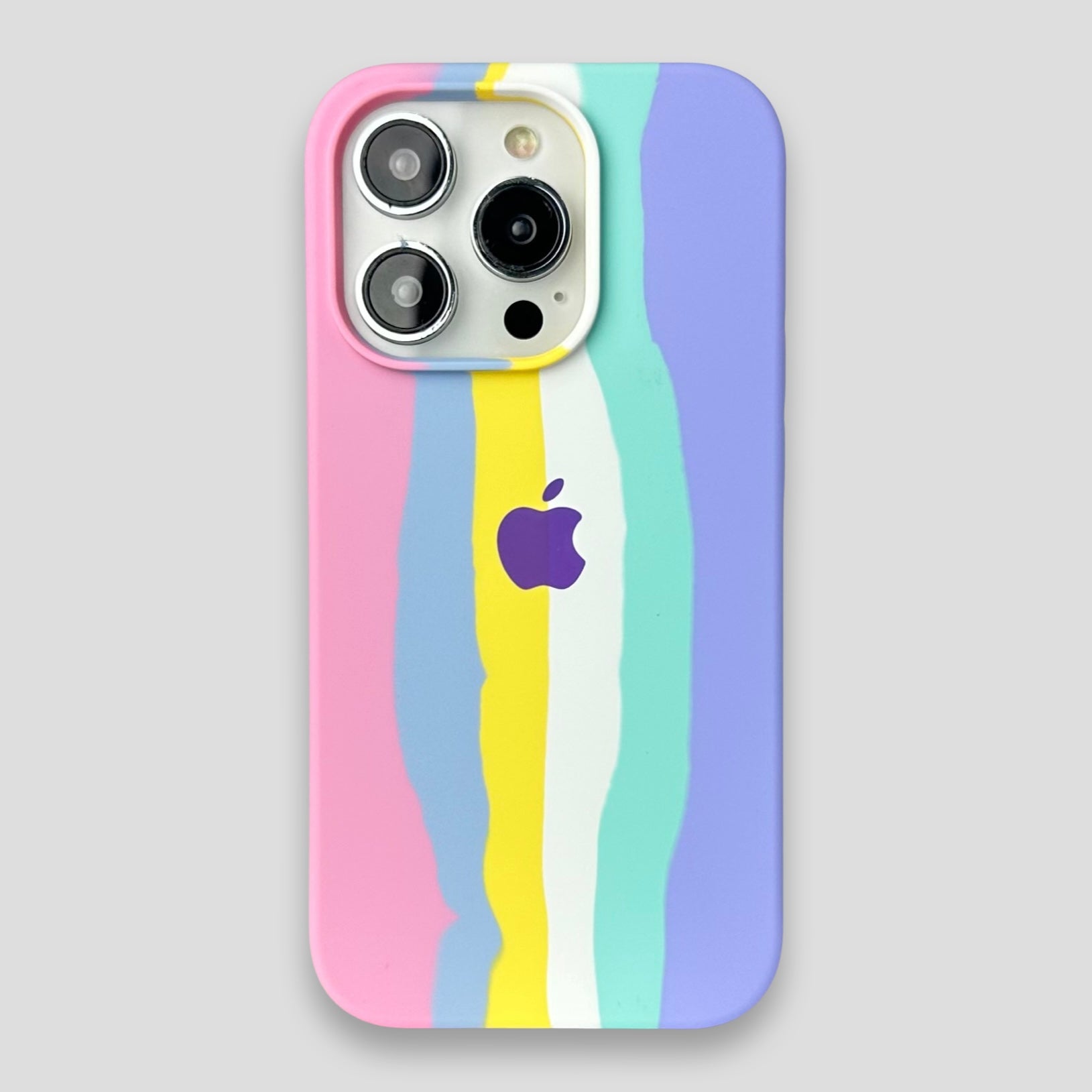 Силиконов кейс с лого за iPhone - Многоцветен 72