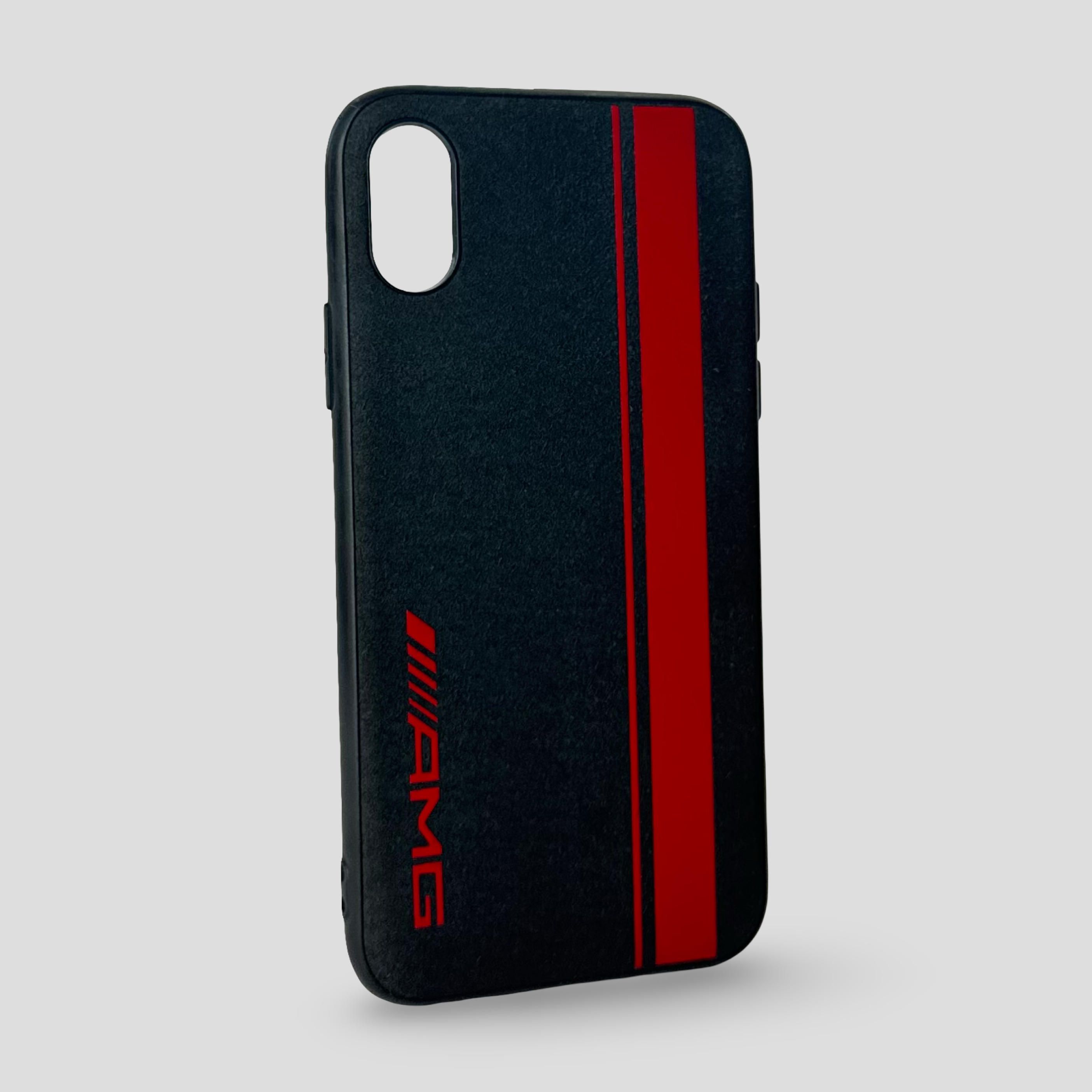 Алкантара кейс за iPhone - AMG Червен