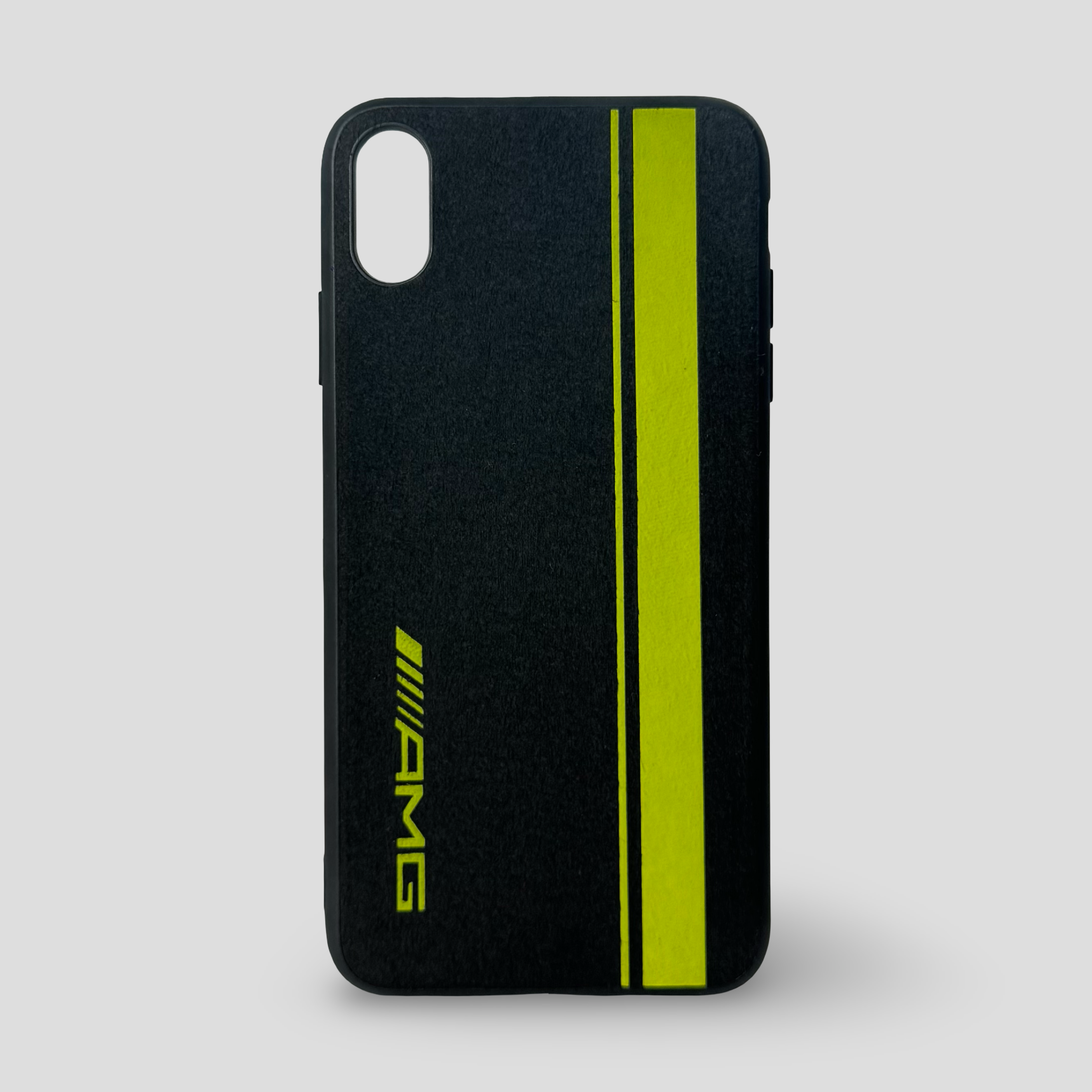 Алкантара кейс за iPhone - AMG Жълт