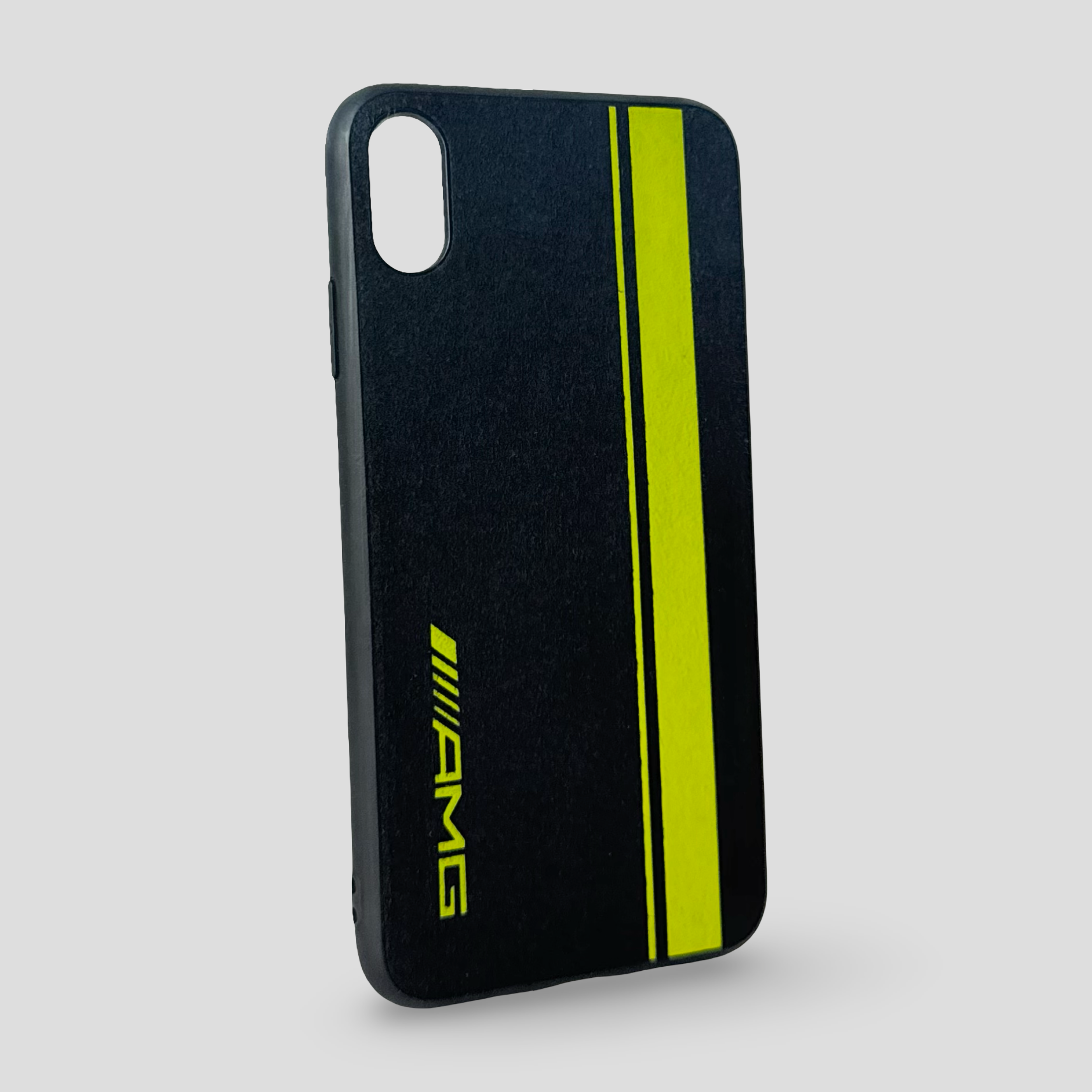 Алкантара кейс за iPhone - AMG Жълт