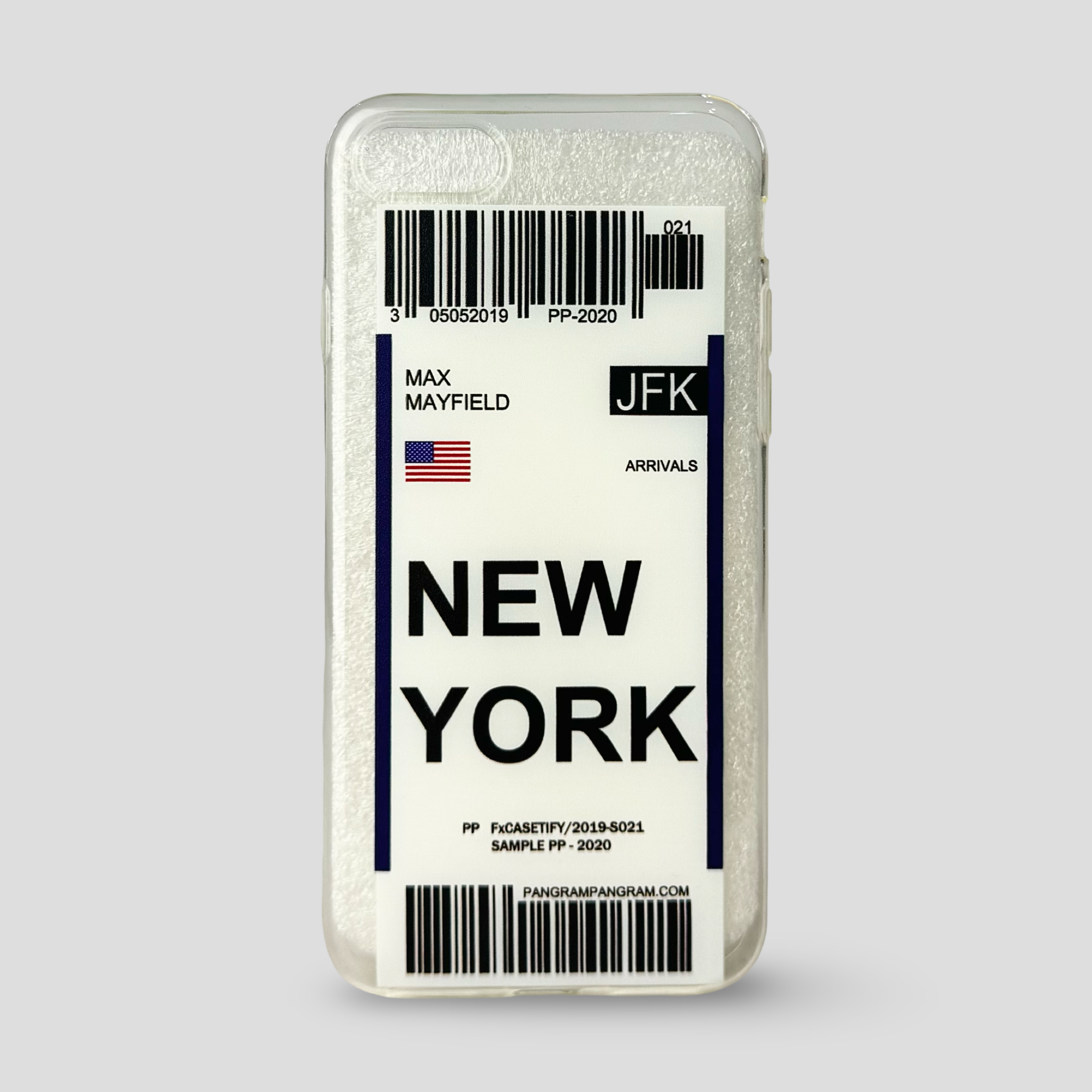 Прозрачен силиконов кейс за iPhone - NEW YORK
