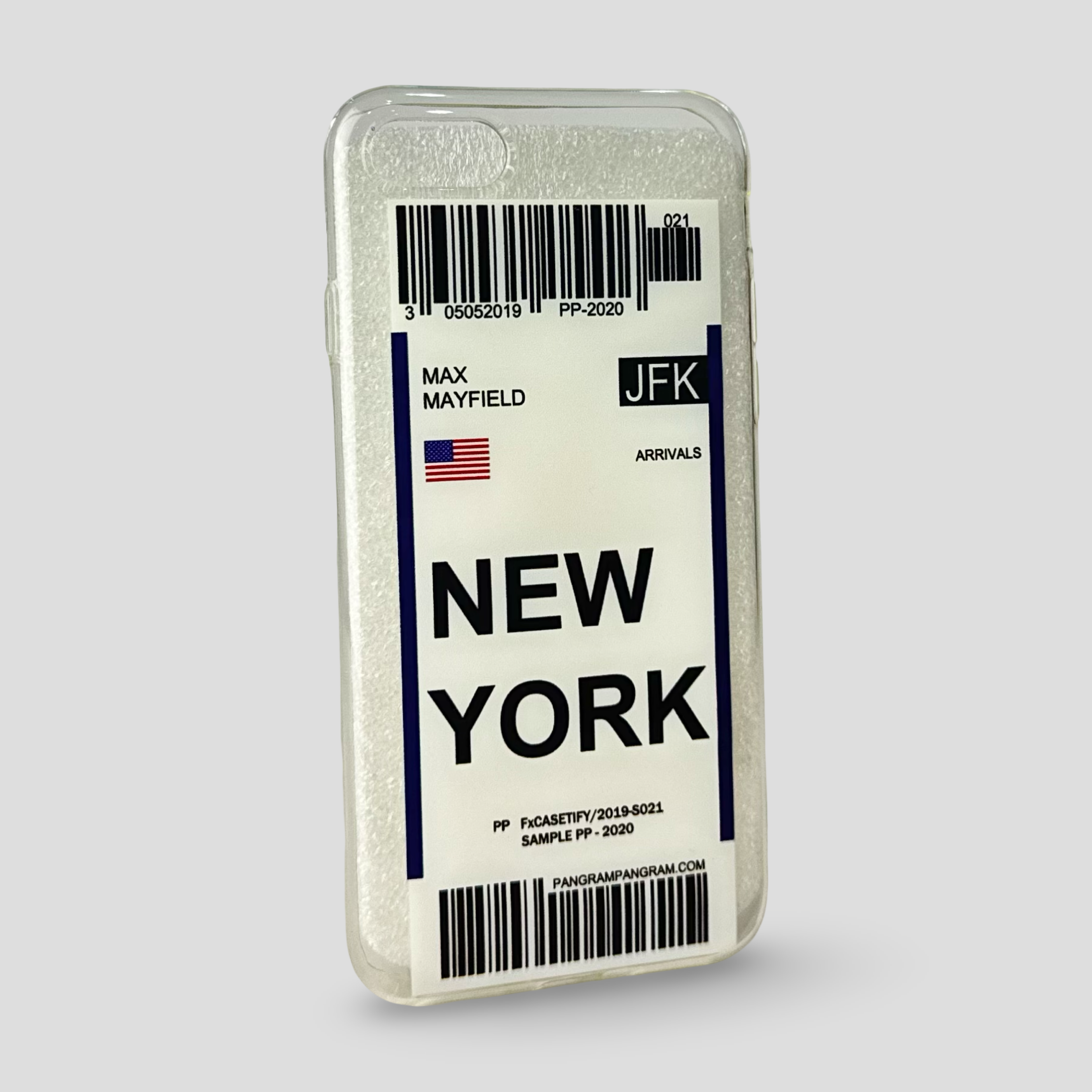 Прозрачен силиконов кейс за iPhone - NEW YORK