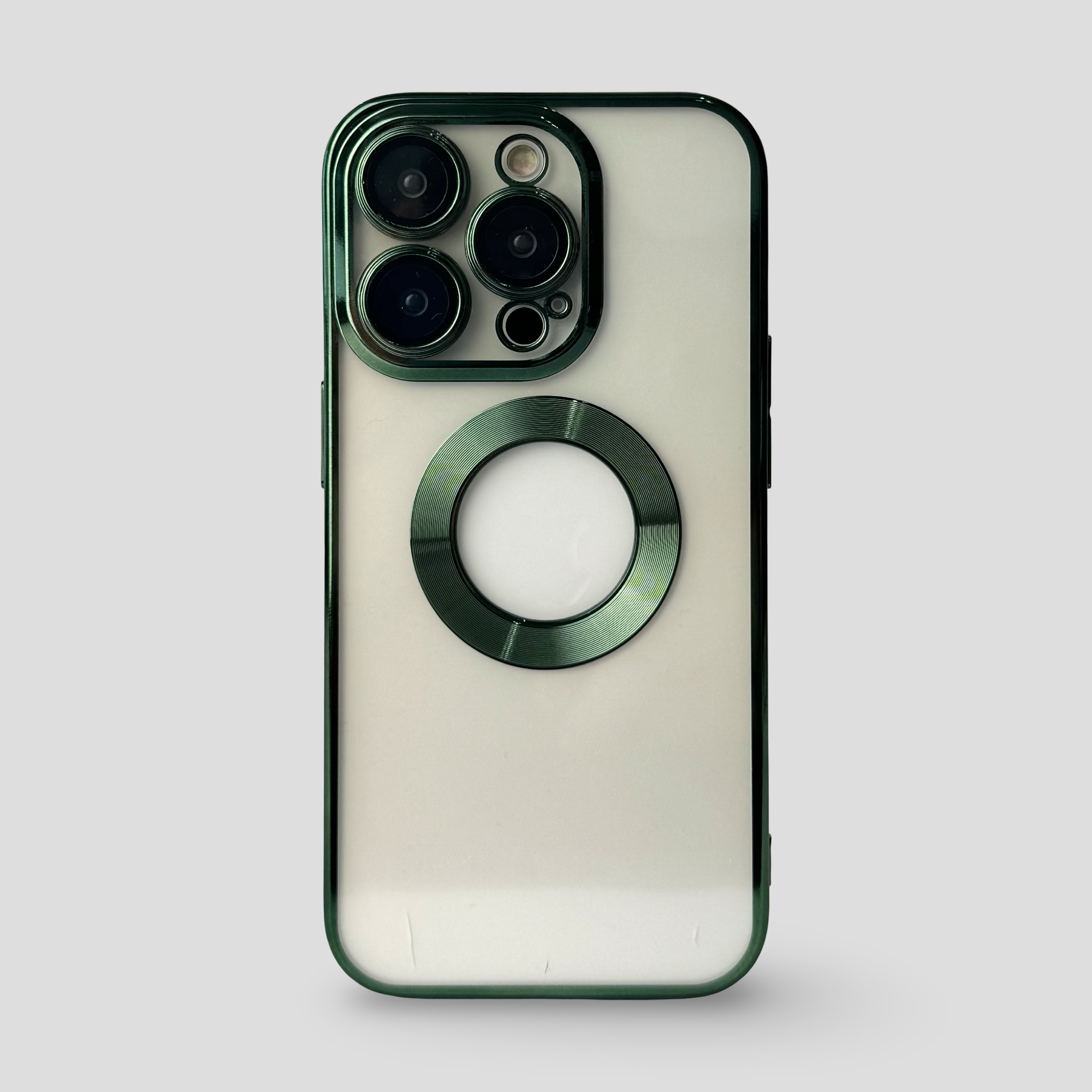 Силиконов кейс за iPhone 2в1 - Зелен