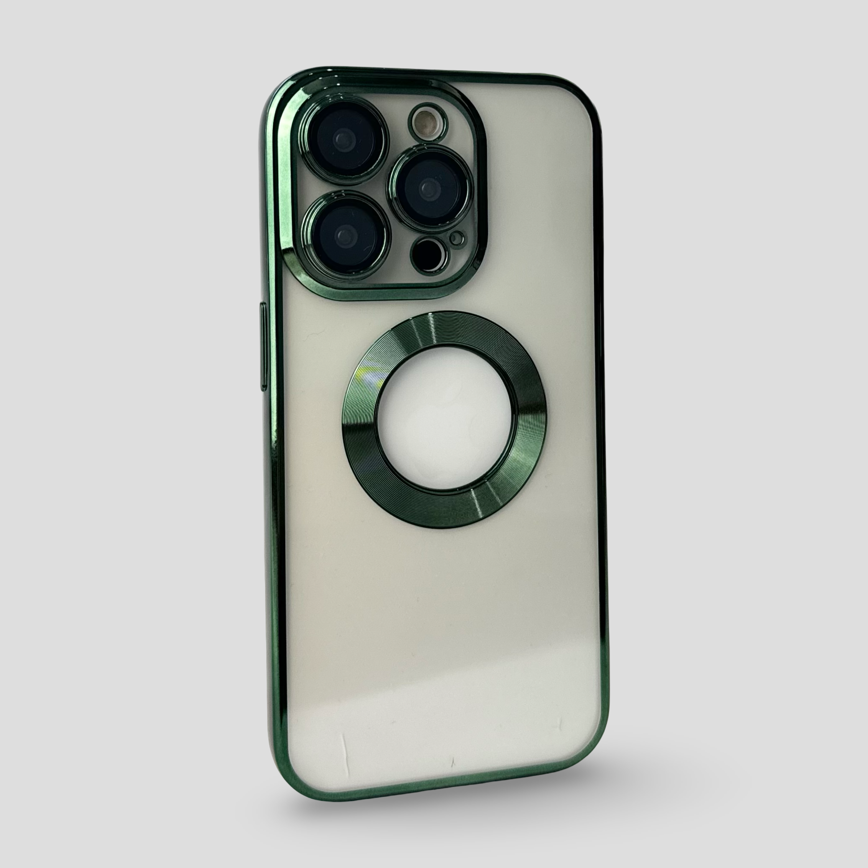 Силиконов кейс за iPhone 2в1 - Зелен