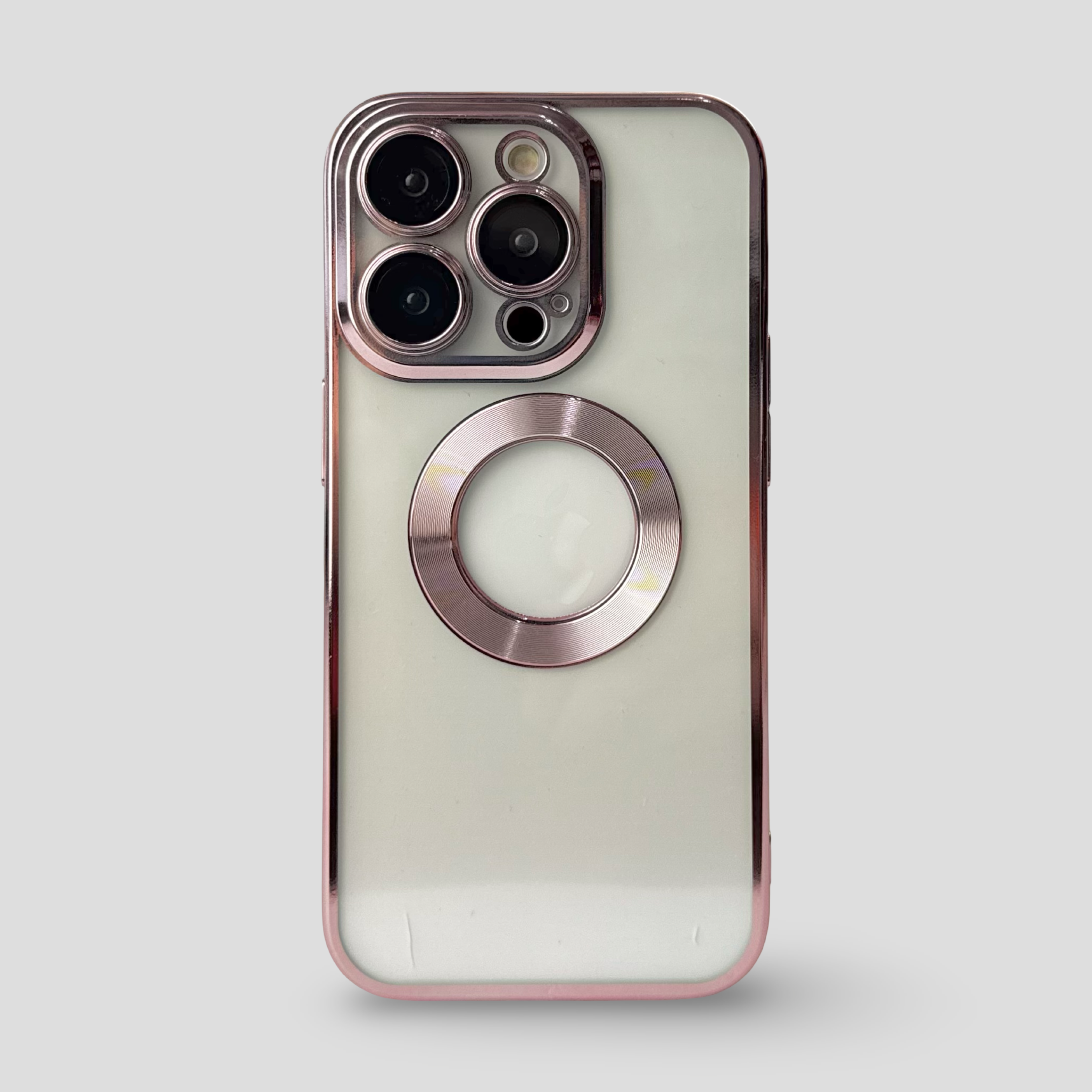 Силиконов кейс за iPhone 2в1 - Розов