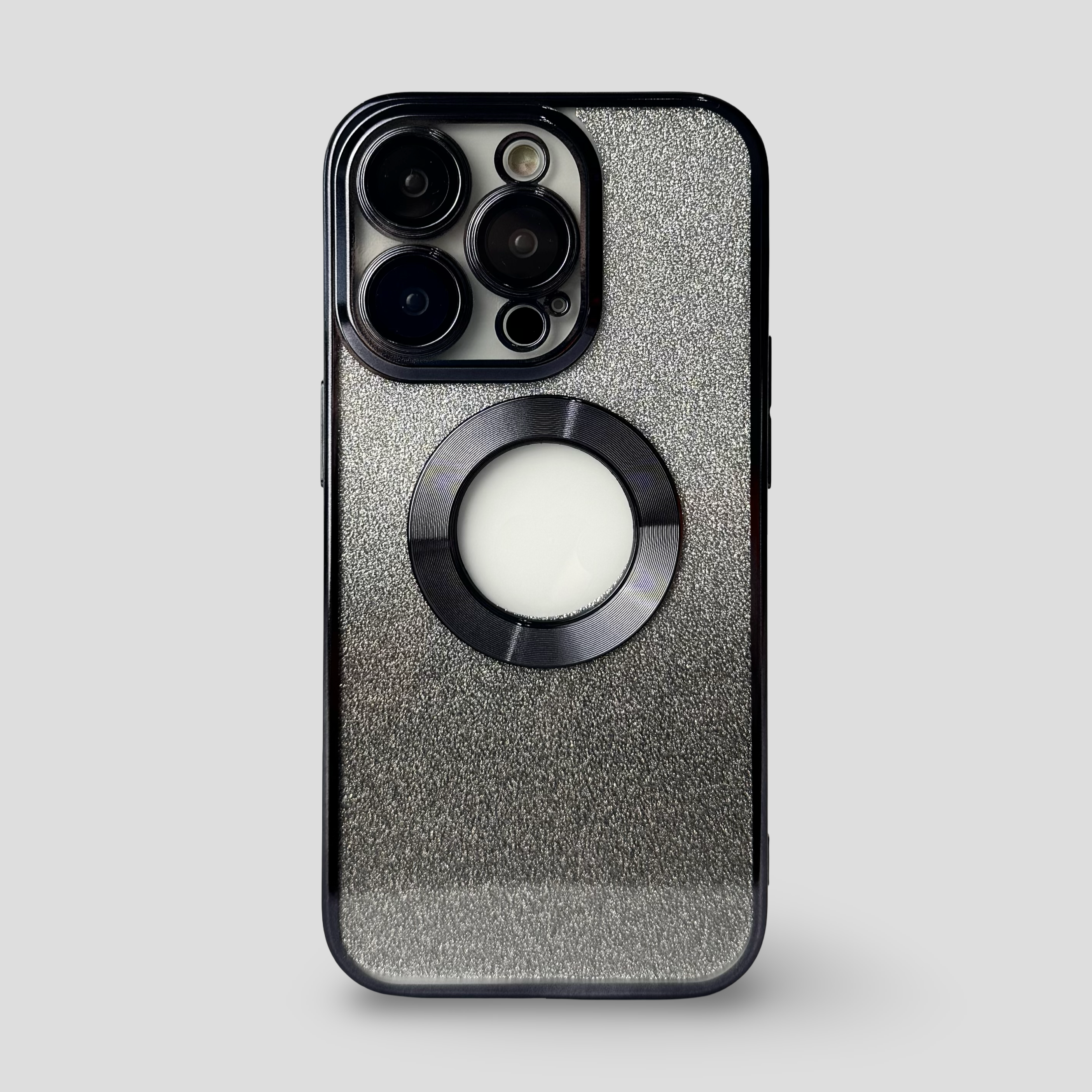 Силиконов кейс за iPhone 2в1 - Черен