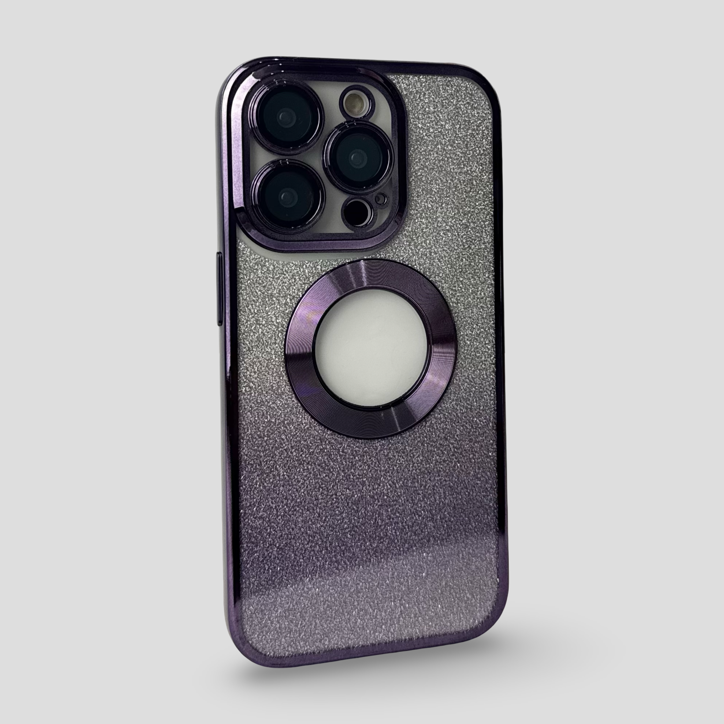 Силиконов кейс за iPhone 2в1 - Лилав