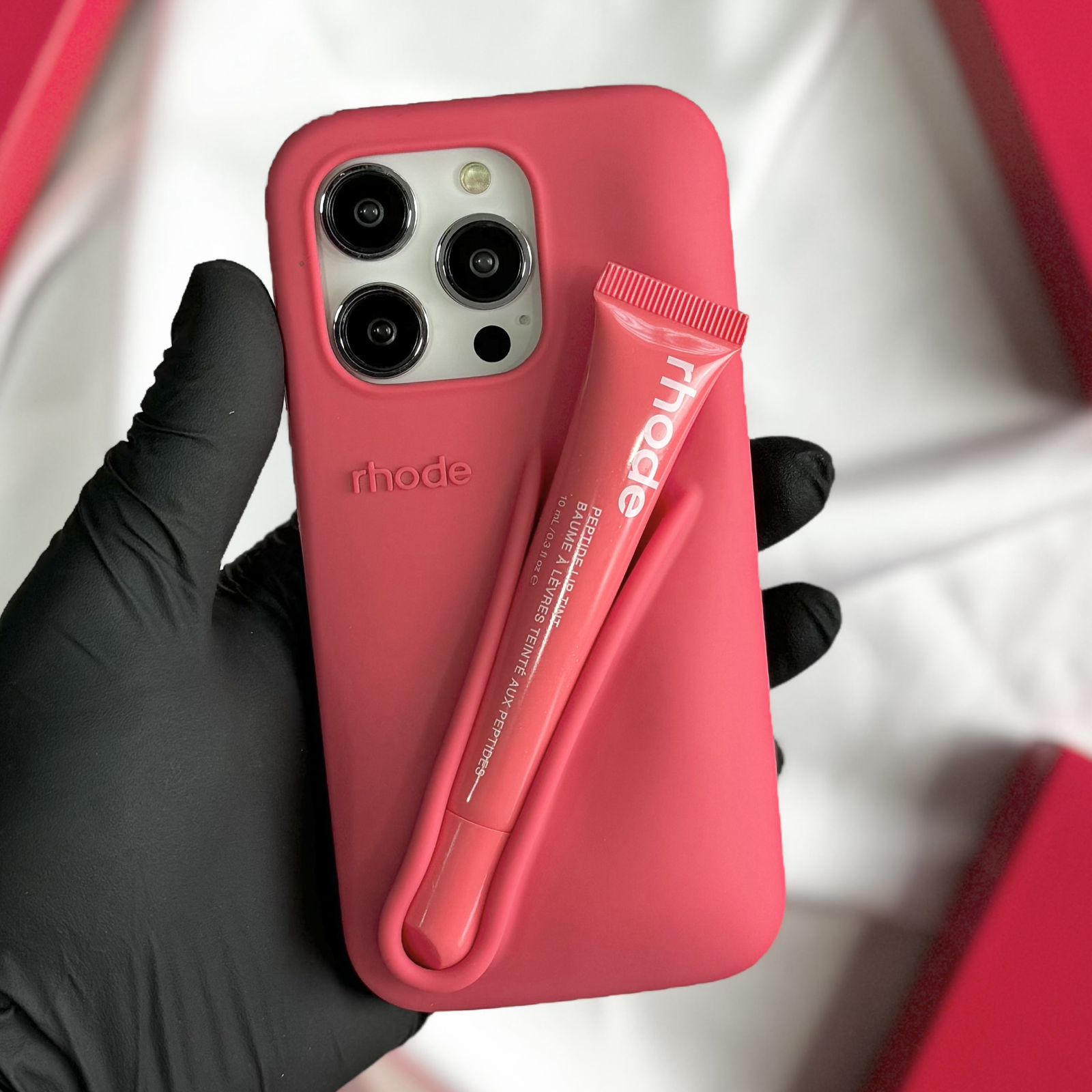 Rhode Силиконов кейс + Гланц за iPhone