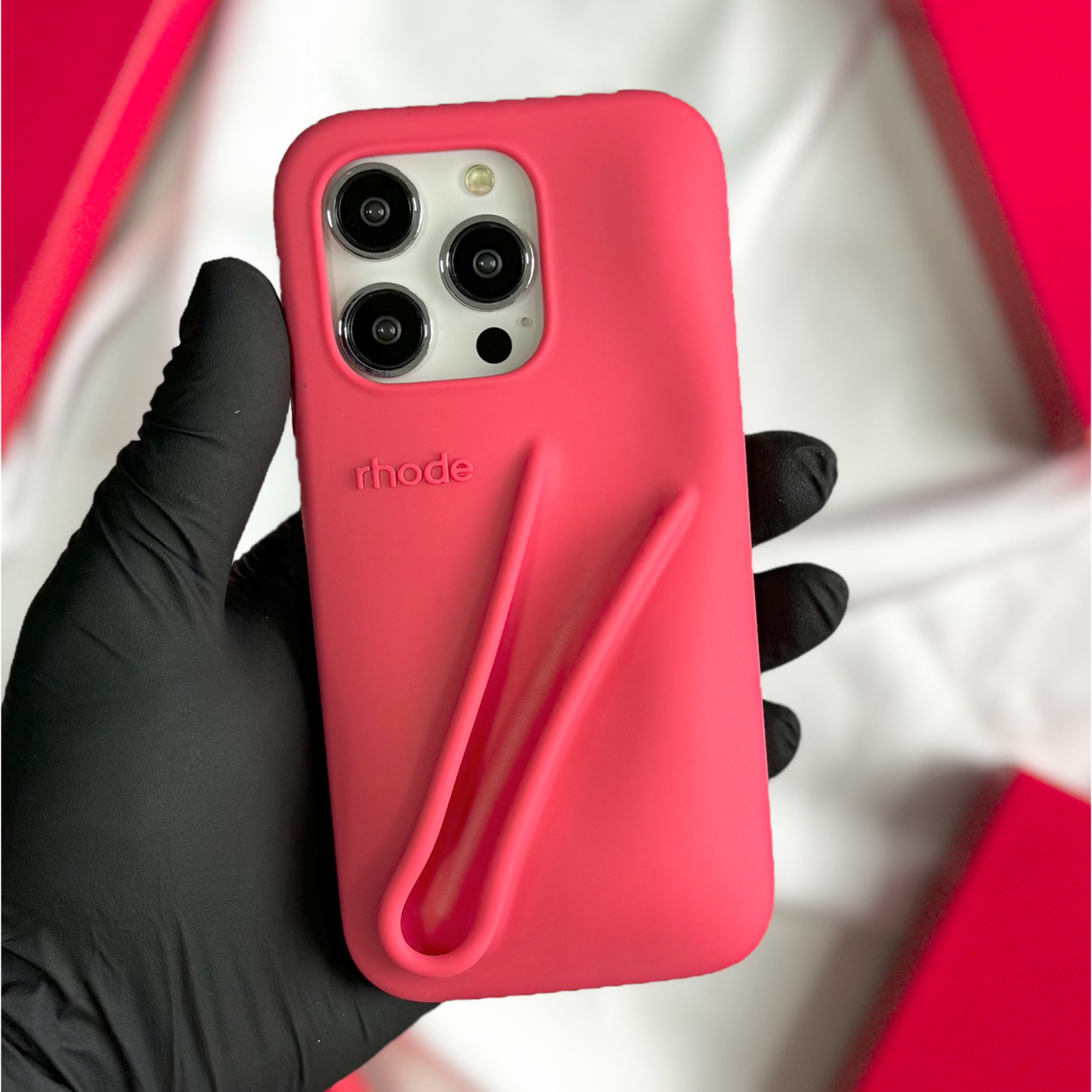 Rhode Силиконов кейс + Гланц за iPhone