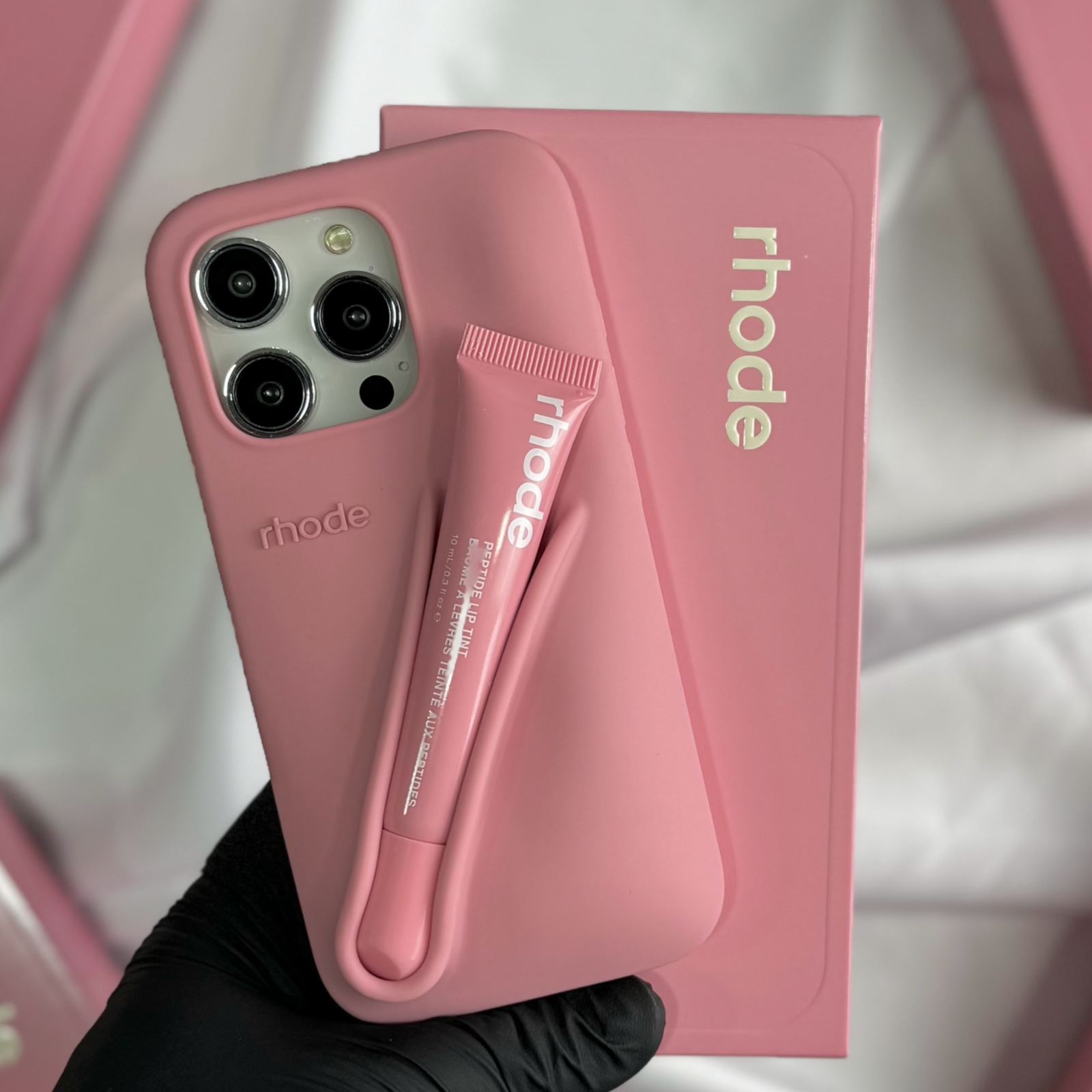 Rhode Силиконов кейс + Гланц за iPhone